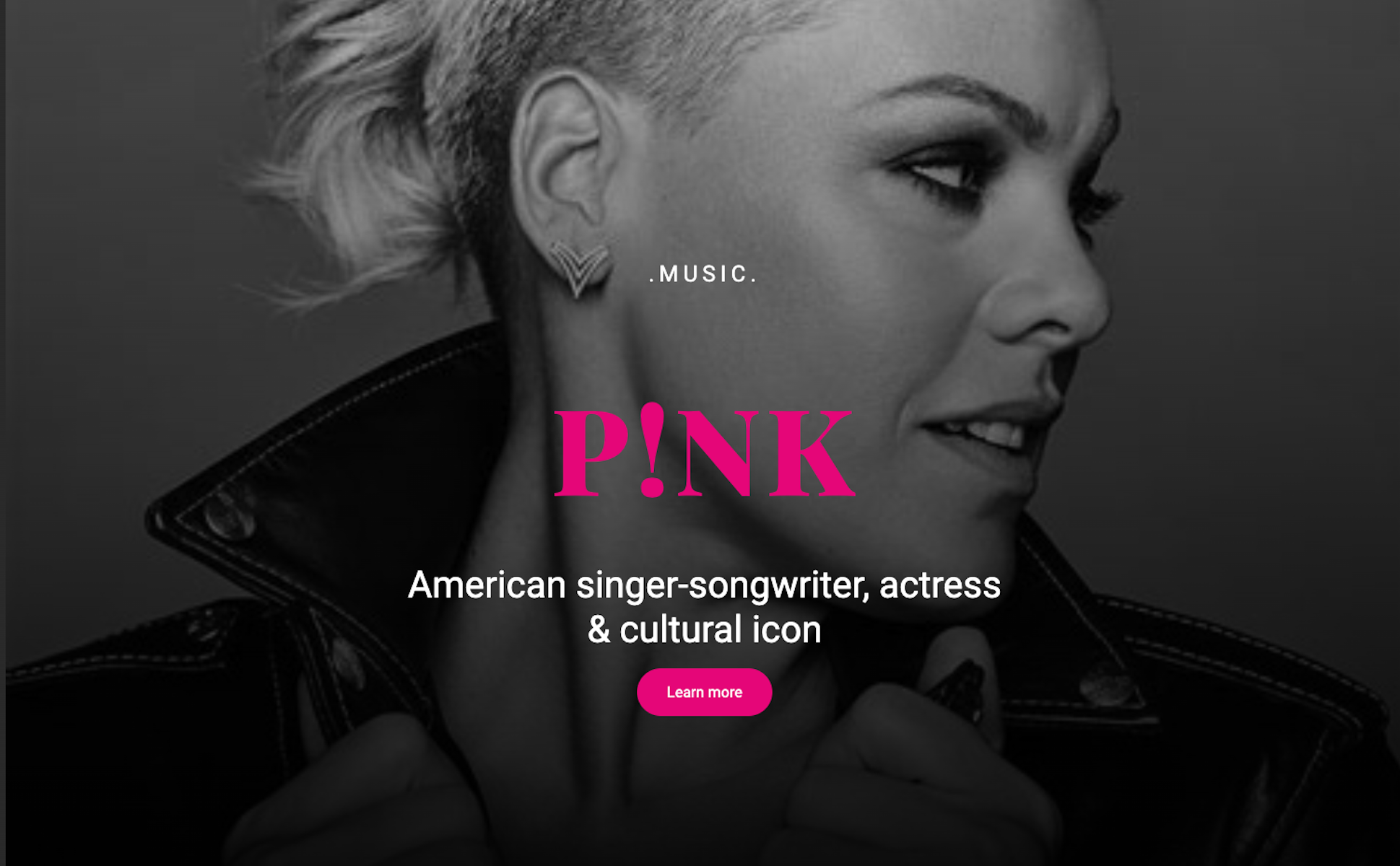 image of pink rock star app